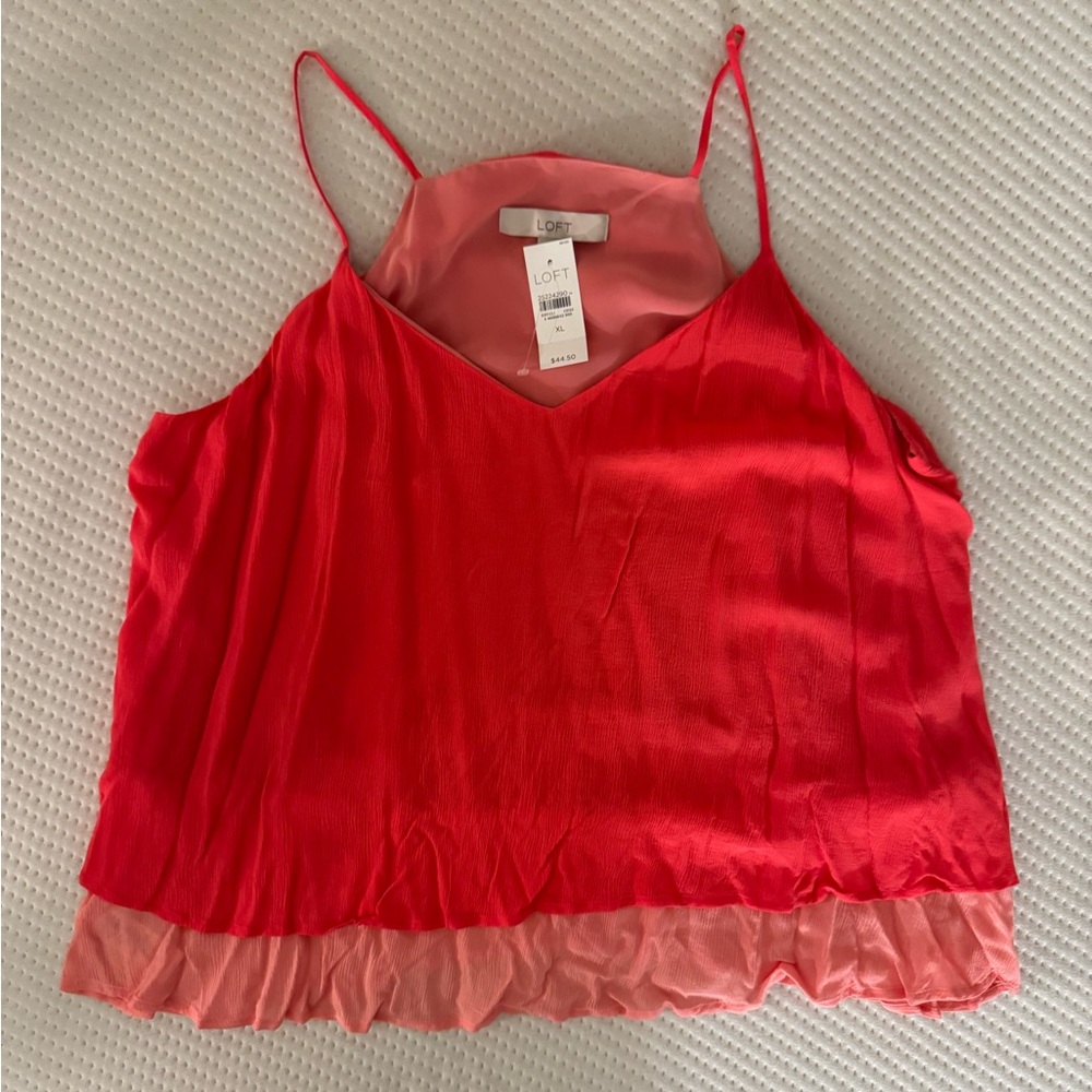 NWT LOFT Bright Pink Camisole Top